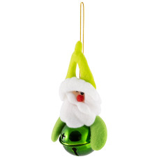 Украшение подвесное "Снеговик колокольчик", металл, пвх, 10см, цвет: зеленый, хэнгтэг Украшение подвесное "Снеговик колокольчик", металл, пвх, 10см, цвет: зеленый, хэнгтэг