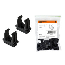 Крепеж-клипса для трубы ПНД TDM 25 мм (10 шт) черная 10/1400