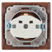 Розетка 2P+E Schuko, 16А-250В, 1-202-10 Intro СУ, Plano, венге 10/200 ЦЕНА ▼