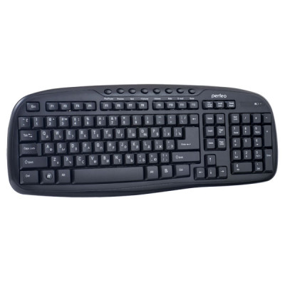 Клавиатура беспров Perfeo "ELLIPSE" Multimedia, USB, чёрная (PF-5000) /20