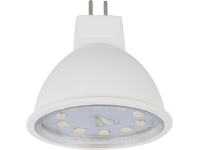 Ecola Light LED5,0W-MR16-2800K-GU5.3 220V  прозрачное стекло (композит) 48x50 Лампа Светодиодная