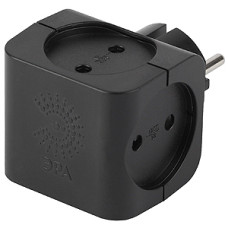 Тройник ЭРА SP-4-B 4гн, без заземл (чёрный) Тройник ЭРА SP-4-B 4гн, без заземл (чёрный)