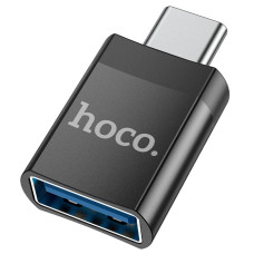 hoco Адаптер UA17 USB, черный 1/37/370 hoco Адаптер UA17 USB, черный 1/37/370