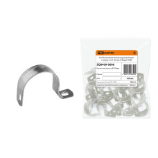 Скоба металлическая TDM однолапковая с внутр. d21-22 мм/мин.пар.100шт