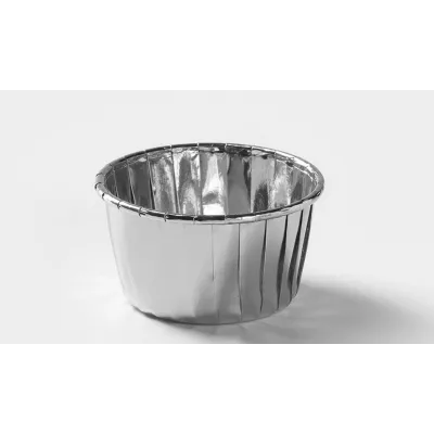 Форма для выпечки круглая 6,5х6,5x4 см "Серебро" 50/500