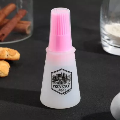 Кисть для масла "Прованс", 11,8 х 5,2 см, силикон, цвет розовый