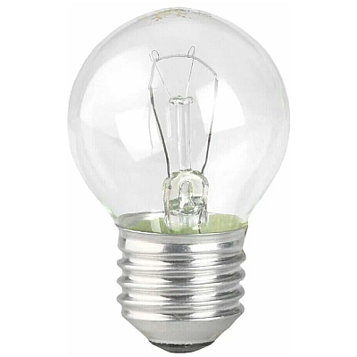 Лампа накаливания ДШ-230-40 (в инд.упак., шар, G45, Е27, 40Вт,230В, прозрачная) Кратно - 10 шт