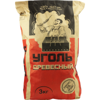 Уголь древесный бум. мешок  3 кг