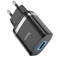 Сетевое зарядное устройство hoco N1 USB черный 1/12/120
