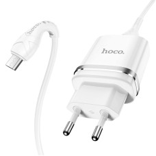Сетевое зарядное устройство hoco N1 USB с кабелем Micro, белый 1/12/120