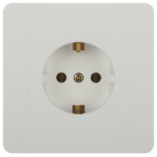 Розетка с заземлением 2P+E Schuko, 16А-250В, IP20, 7-202-01 Intro СУ Style  белый /мин.пар.2шт