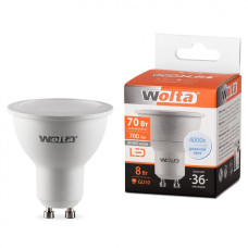 WOLTA Лампа светодиодная LED8-PAR16-4000K-GU10 3/50