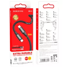 Кабель BX82 Type-C - Type-C 60W, черный, 1 метр BOROFONE /360 Кабель BX82 Type-C - Type-C 60W, черный, 1 метр BOROFONE /360