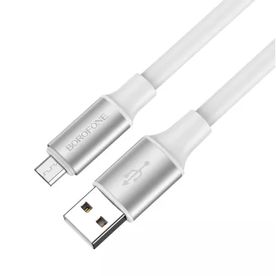 Кабель BX82 MicroUSB - USB белый, 1 метр BOROFONE /360 Кабель BX82 MicroUSB - USB белый, 1 метр BOROFONE /360