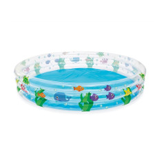 Бассейн надувной круглый "Подводный мир", бортик - 3 кольца, 183х33 см, 480 л 51005 Bestway