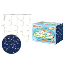 Гирлянда светодиодная "Бахрома" 2х1м, 152LED, 3000К, бел. шнур, посл. подкл, IP65, 250 В, TDM 1/10 Гирлянда светодиодная "Бахрома" 2х1м, 152LED, 3000К, бел. шнур, посл. подкл, IP65, 250 В, TDM 1/10