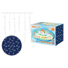 Гирлянда светодиодная "Занавес" 2х3м, 600LED, 6500К, бел. шнур, посл. подкл, IP65, 250 В, TDM 1/4