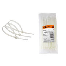 Хомут TDM 3,6*200мм, нейлон, белый (100шт) /мин.пар.2упак Хомут TDM 3,6*200мм, нейлон, белый (100шт) /мин.пар.2упак