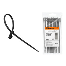 Хомут TDM 3,6*150мм, нейлоновый, с монтажным отверстием, черный (100шт) /20 Хомут TDM 3,6*150мм, нейлоновый, с монтажным отверстием, черный (100шт) /20