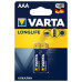 Батарейка VARTA Longlife AAА LR03 Alkaline BL 2 2/20/100 Батарейка VARTA Longlife AAА LR03 Alkaline BL 2 2/20/100