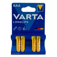 Батарейка VARTA Longlife AAА LR03  Alkaline BL 4 4/40/200 К