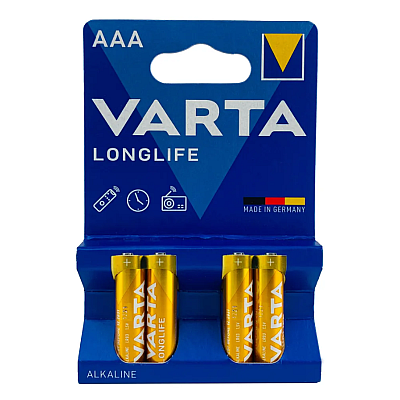 Батарейка VARTA Longlife AAА LR03  Alkaline BL 4 4/40/200