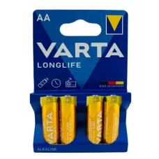 Батарейка VARTA Longlife AA LR6 Alkaline BL 4 4/80/400 К Батарейка VARTA Longlife AA LR6 Alkaline BL 4 4/80/400 К