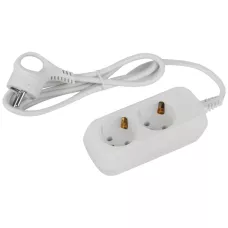 Удлинитель ЭРА Россия UDL-10-215-E Greenline 2 розетки с заземлением 1,5м ПВС 3x0.75мм2