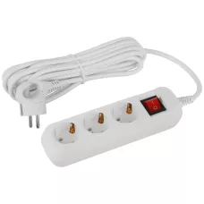 Удлинитель ЭРА Россия UDL-16-350-ES Greenline 3 розетки с заземлением с выключателем 5м ПВС 3x1мм2