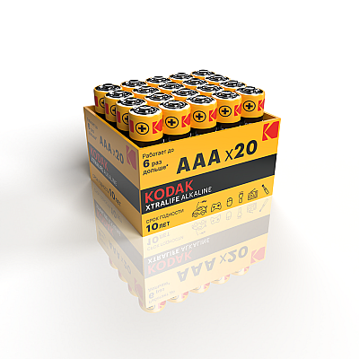 Батарейка Kodak LR03-20 bulk XTRALIFE Alkaline 20/360