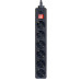 Cетевой фильтр Perfeo "POWER+", 5,0м, 6 розеток, черный (PF-PP-6/5,0-B) /30