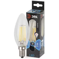 ЭРА Лампа светодиодная QX F-LED-6 Ват-B35-4000K-E14 филаментная (арт.F-LED B35-7W-840-E14) /мин.2шт