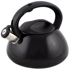 Чайник из нерж. стали MAL-105-N, 3 литра,капсулир. дно, черный, со свистком, цельнометаллический 1/6