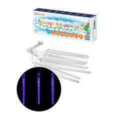 Гирлянда светодиодная "Сосульки фигурные" 2,1 м, 176LED, 8 шт, падающий синий свет, 250 В, IP44, TDM