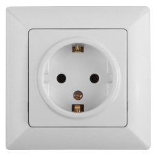 Розетка 2P+E Schuko, 16А-250В, 4-202-01 Intro СУ, Solo, IP20, белый 10/200 Розетка 2P+E Schuko, 16А-250В, 4-202-01 Intro СУ, Solo, IP20, белый 10/200