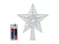 Верхушка на елку "Color star" LED мат: пластм, р. 15*15см, 10 ламп, пит 2*AA (в комплект не входят)