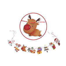 Гирлянда бумажная "Новый год" фигурки: 18*21см х 8 шт, длина 3м 12/144 Гирлянда бумажная "Новый год" фигурки: 18*21см х 8 шт, длина 3м 12/144