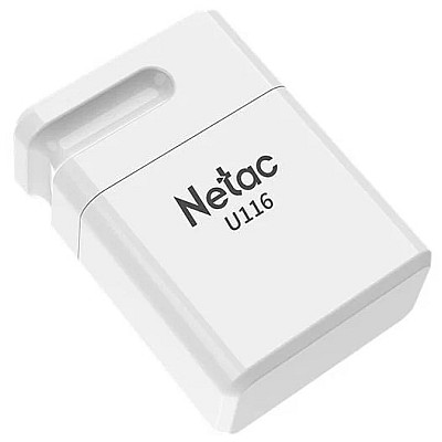 Netac USB 2.0 флеш-диск 64GB U116 mini White/Белый