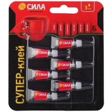 СИЛА SBL1-6 Супер-клей СВЕРХПРОЧНЫЙ 1 гр.х 6 шт. BL-6 (цена за бл.) /3 СИЛА SBL1-6 Супер-клей СВЕРХПРОЧНЫЙ 1 гр.х 6 шт. BL-6 (цена за бл.) /3