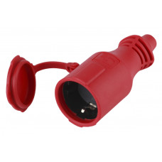 Кабельная розетка R6(R)  c/з 16A каучук красная IP44 ЭРА /10