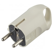 Вилка с/з 16А с кольцом непрямой вывод ЭРА, белая V3 /10 /мин.пар.4шт Вилка с/з 16А с кольцом непрямой вывод ЭРА, белая V3 /10 /мин.пар.4шт