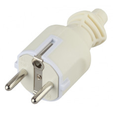 Вилка с/з 16А прямой вывод ЭРА , белая V4 (W) /мин.пар.4шт