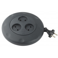 Удлинитель ЭРА UR-3-3m-B 3гн, 3м, 2x0.75мм2, рулетка, (без заземл.,) /10 Удлинитель ЭРА UR-3-3m-B 3гн, 3м, 2x0.75мм2, рулетка, (без заземл.,) /10