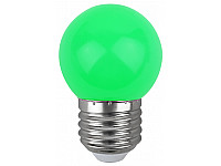 ЭРА Лампа светодиодная LED 4SMD Р45-1W-E27  ERAGL45 (диод. шар, зеленый) СТАНДАРТ