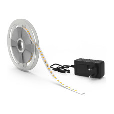 Gauss Лента LED Basic 2835/120 12V 14,4W/m 1400lm/m 3000K 8mm IP20, 5м, (лента, блок, контр)