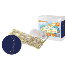 Гирлянда светодиодная "Роса100" 100LED, 10м, 3000К, 2хCR2032, TDM 24/96 ЦЕНА ▼