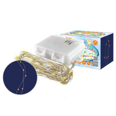 Гирлянда светодиодная "Роса100" 100LED, 10м, 3000К, 3хАА, наружное использование, IP65, TDM 1/96