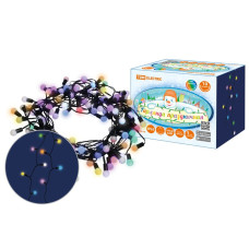 Гирлянда светодиодная "Шарики" 100LED, 10м, многоцв., каучук чер., посл.подключ.,250 В,IP65,TDM 1/12 Гирлянда светодиодная "Шарики" 100LED, 10м, многоцв., каучук чер., посл.подключ.,250 В,IP65,TDM 1/12