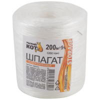 Шпагат полипропиленовый (бобина) в т/у 1200тэкс, длина 200м Рыжий кот 1/25 Шпагат полипропиленовый (бобина) в т/у 1200тэкс, длина 200м Рыжий кот 1/25