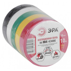 Изолента ЭРА ПВХ 15мм*10м, mix /мин.пар.10шт Изолента ЭРА ПВХ 15мм*10м, mix /мин.пар.10шт